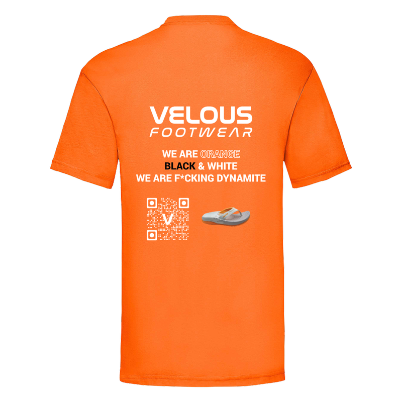 Orange VELOUS Footwear T-shirt