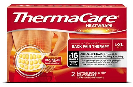 Compresses chauffantes ThermaCare pour le mal de dos